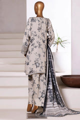 Malika By Sada Bahar Stitched 3 Piece Viscose With Farshi Shalwar Vol-02 Suit-MVF-565-Skin