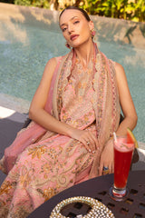 Zinnia By Faiza Saqlain Unstitched 3 Piece Luxury Lawn Collection-Peony