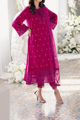 Eid Drop 2 By Azure Unstitched 3 Piece Ensembles Festive Jacquard Lawn Suit-63-Petunia Plum