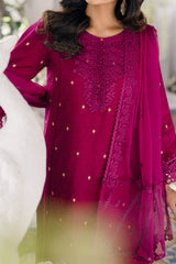Eid Drop 2 By Azure Unstitched 3 Piece Ensembles Festive Jacquard Lawn Suit-63-Petunia Plum