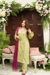 Baat Pakki Omal by Komal Stitched 3 Piece Dobby Suit-Seerat