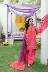 Mehndi Lagai Omal By Komal Stitched 3 Piece Wedding Formals Suit-Dilruba