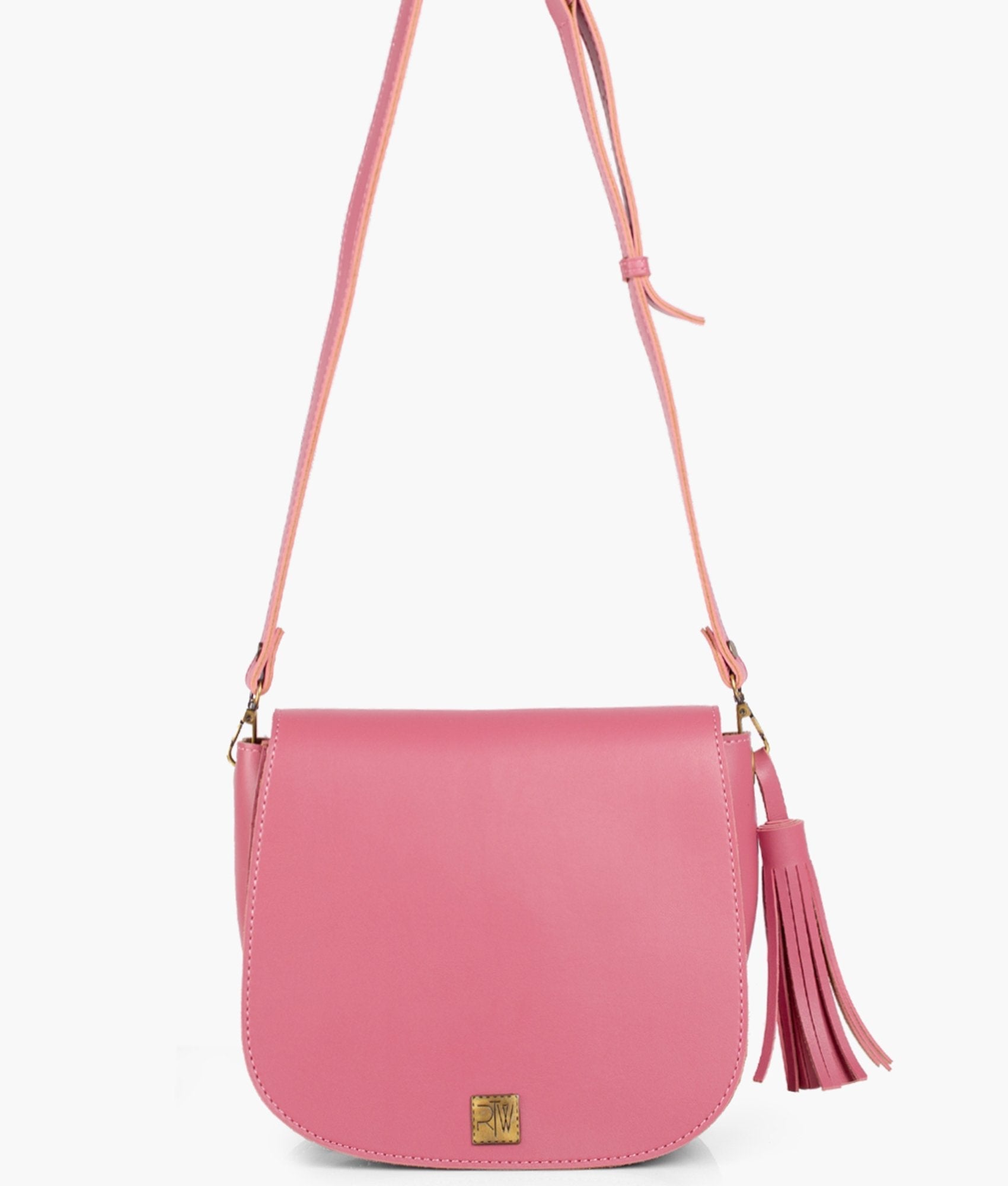 RTW Creation - Pink foldover saddle bag