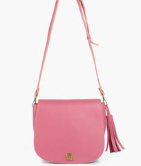 RTW Creation - Pink foldover saddle bag