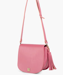 RTW Creation - Pink foldover saddle bag