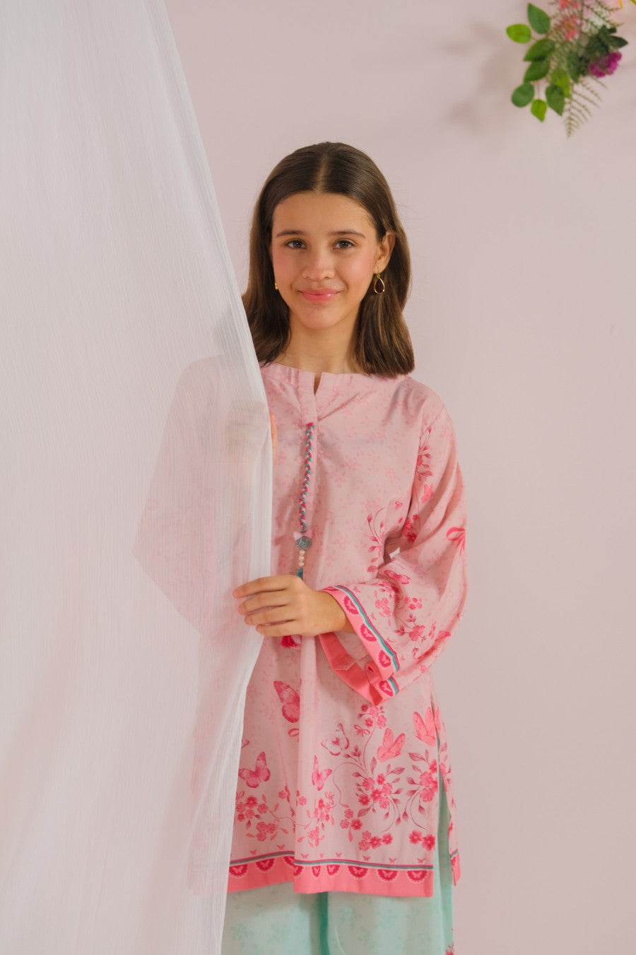 Sprinkles Stitched 2 Piece Summer Co Ord Sets Kids Collection'2025-Pink Petals- 2pcs