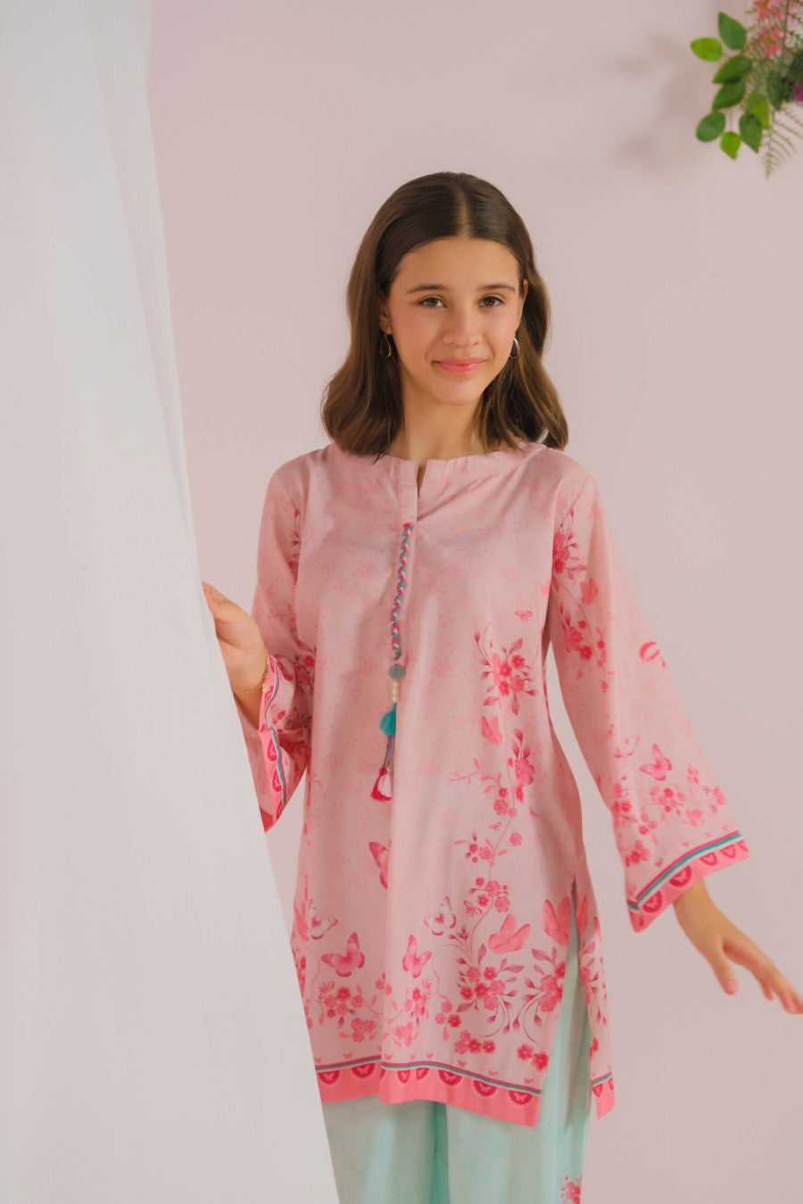 Sprinkles Stitched 2 Piece Summer Co Ord Sets Kids Collection'2025-Pink Petals- 2pcs