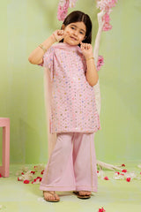 Shop the Sequence Embroidered Net 3 Pc Suit in pink???elegant, stylish, and comfy dress for kids.