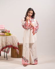 Sprinkles Stitched 2 Piece Kids Khaddar Collection-Pink Whisper