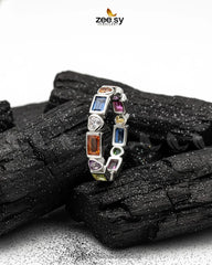 Precious Gemstone Eternity Ring - Zeesy Jewellery