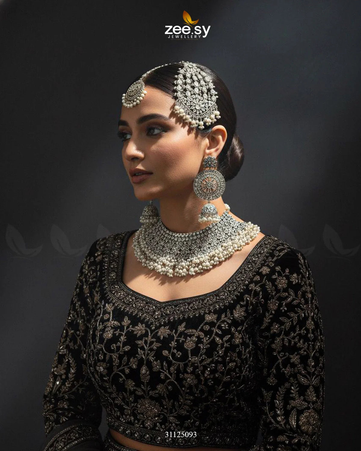 Precious Moitif Ornate Bridal Set - Zeesy Jewellery