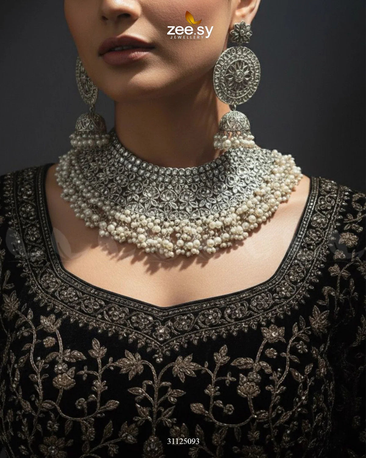 Precious Moitif Ornate Bridal Set - Zeesy Jewellery