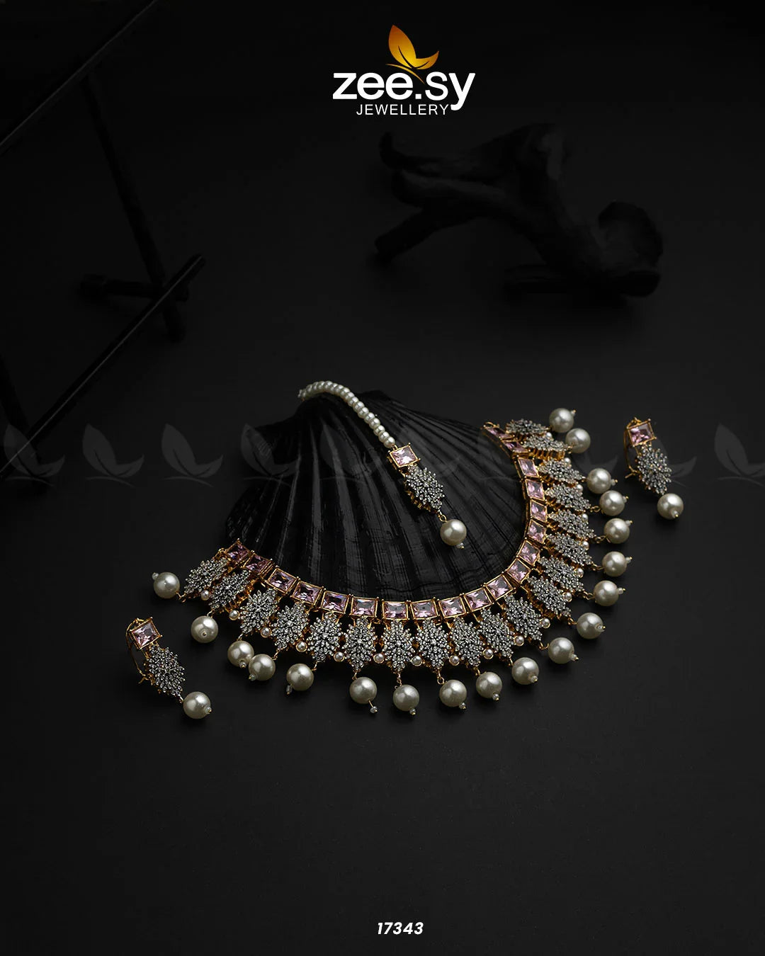 Preeti Necklace Champagne - Zeesy Jewellery