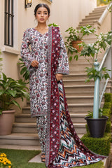Bin Saeed Stitched 3 Piece Exclusive Printed Khaddar Vol-04 Suit-WK-2397-Skin