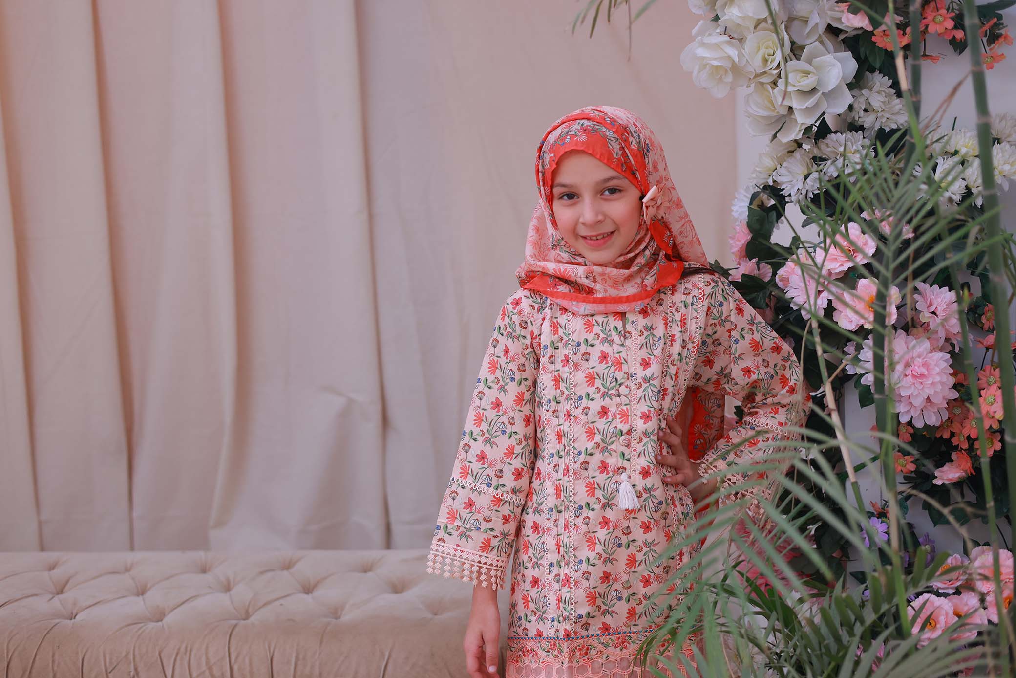 03 PC - PEACH- SHIRT - EMBROIDERED