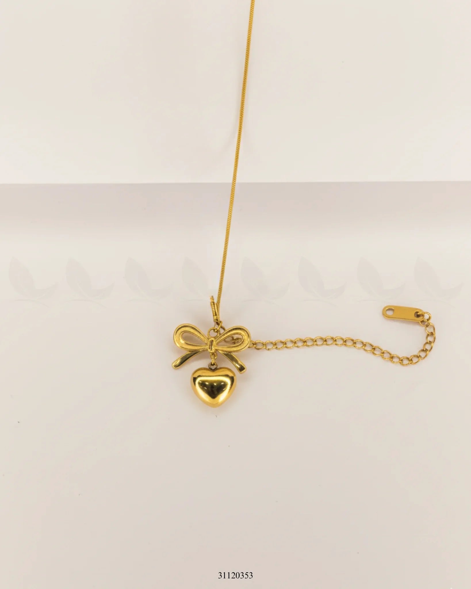 Puffed Heart Ribbon Bow Bracelet - Zeesy Jewellery