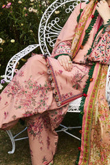 SS Lawn By Hussain Rehar Unstitched 3 Piece Emb Lawn Suit-Pune
