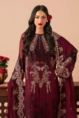 Dastak by Ramsha Unstitched 3 Piece Permium Chiffon Vol-03 Suit-Q-303