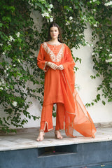 Sprinkles Stitched 3 Piece Formals Luxury Festive Women Collection'2025-Saffron Elegance 3pcs- Embroidered