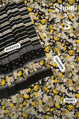 Bin Saeed 3 Piece Unstitched Printed Lawn Edition'01 Suit-RDL-16-Yellow