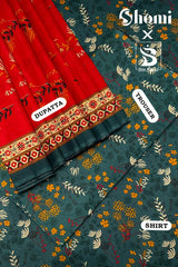 Bin Saeed 3 Piece Unstitched Printed Lawn Edition'01 Suit-RDL-36-Green
