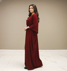 Veloria By Dressline Velvet Kaftan Winter Collection'2025-veloria-stitched-imperial-red