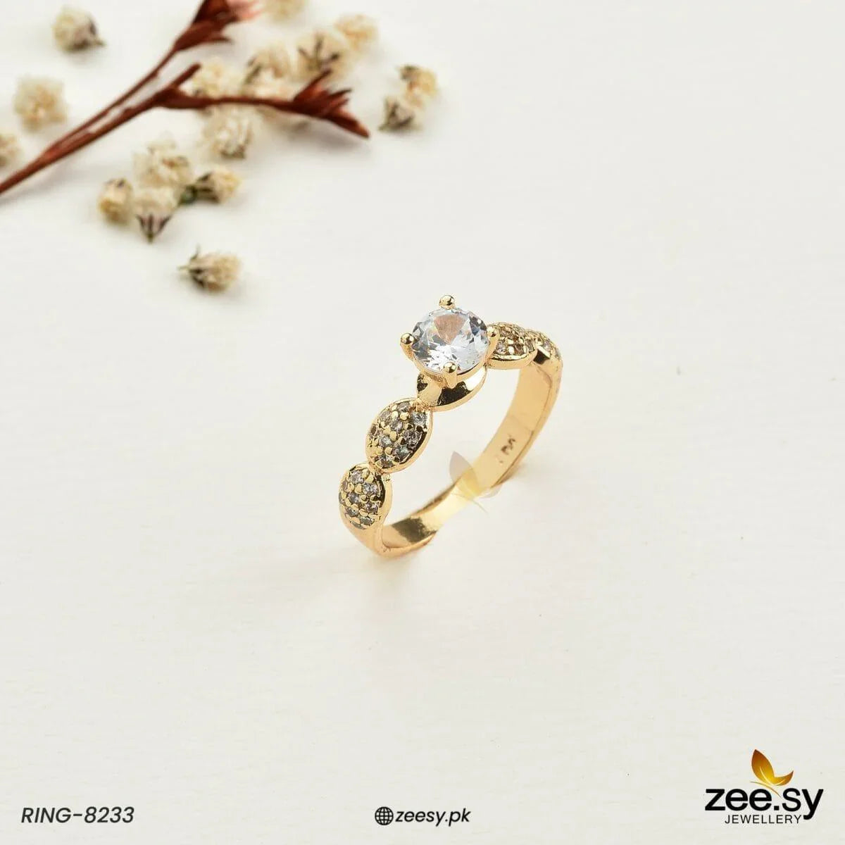 RING-8233 White - Zeesy Jewellery