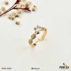RING-8233 White - Zeesy Jewellery