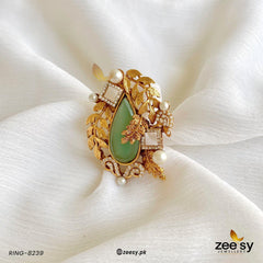 RING-8239 Green - Zeesy Jewellery