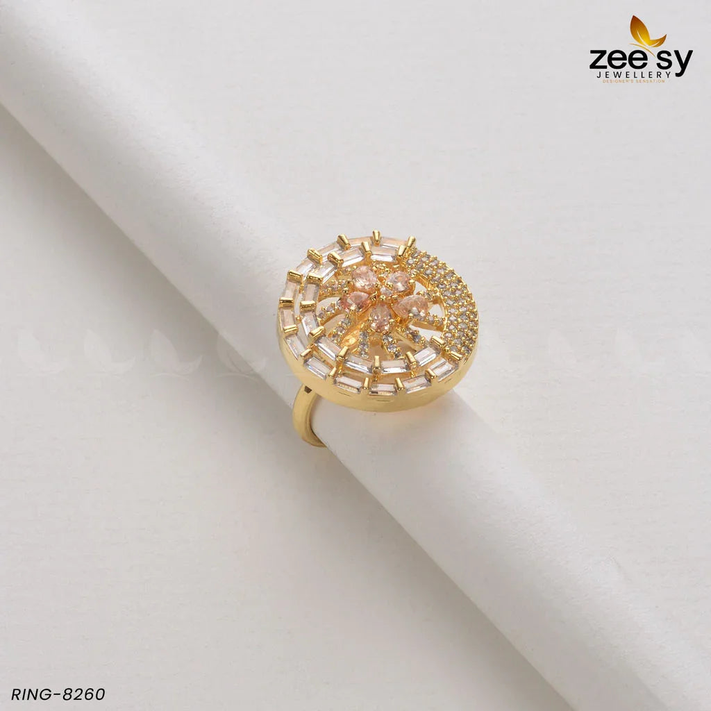 RING-8260 Golden Champagne - Zeesy Jewellery