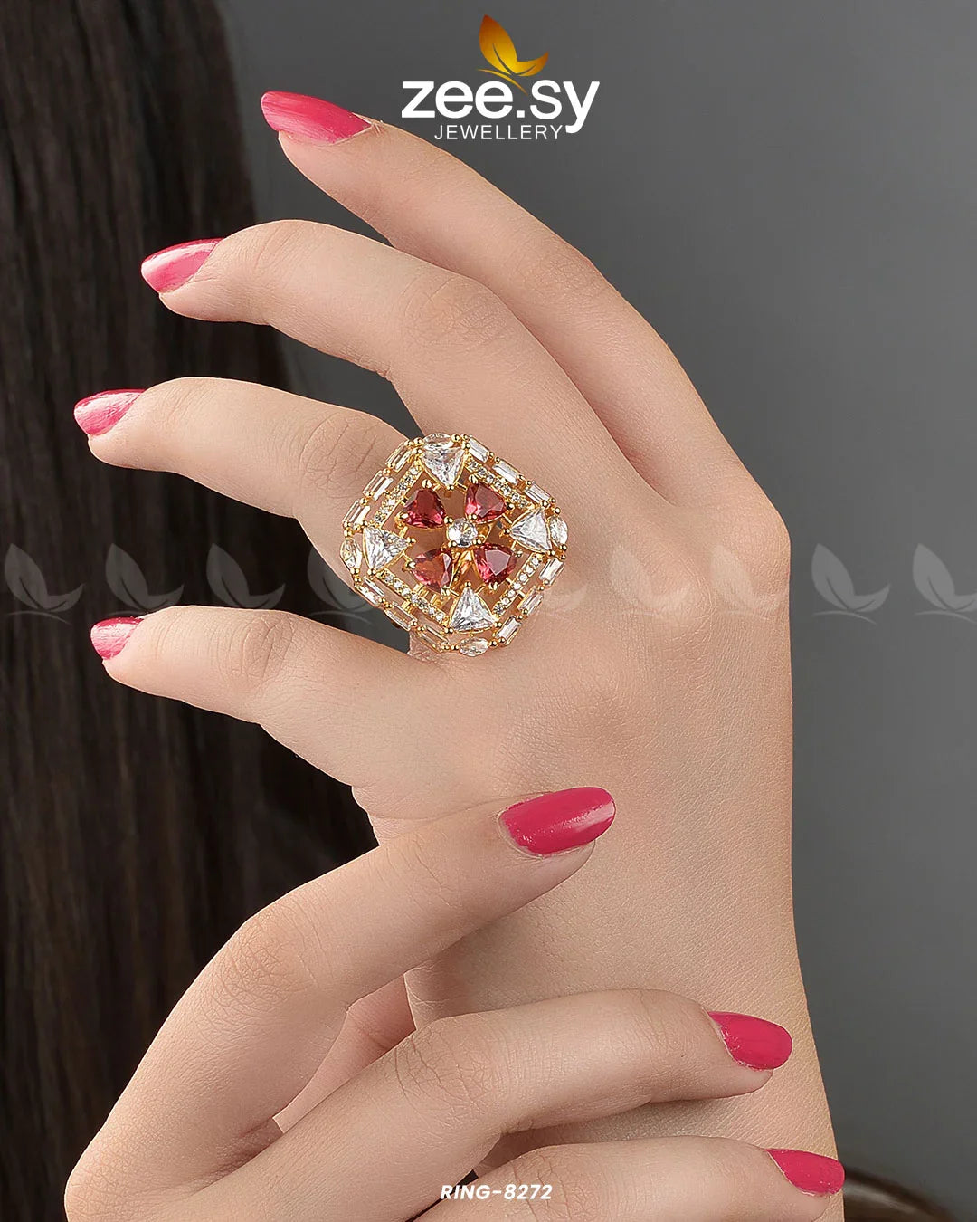 Cubic Ring-8272 - Zeesy Jewellery