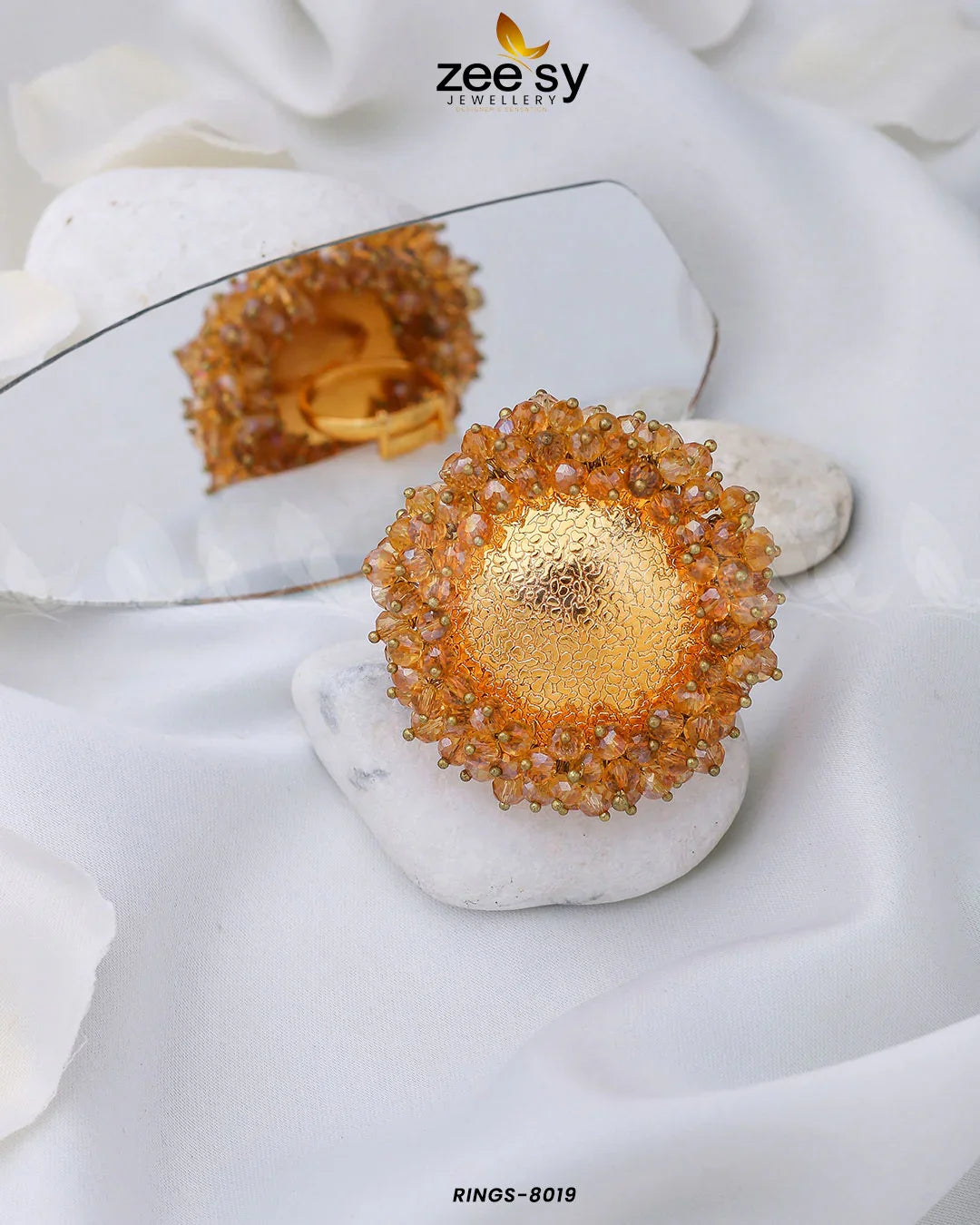 Rings-8019 Champagne - Zeesy Jewellery