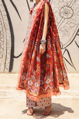 Taneez by Roheenaz Unstitched 3 Piece Block Printed Lawn Suit-RNB-03-B-Yekta