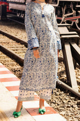 Taneez by Roheenaz Unstitched 3 Piece Block Printed Lawn Suit-RNB-05-B-Samira