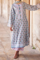 Taneez by Roheenaz Unstitched 3 Piece Block Printed Lawn Suit-RNB-10-B-Mahnaz