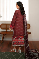 Selene By Roheenaz Unstitched 3 Piece Printed Cambric Fall Suit-RNP-01-B-Nova