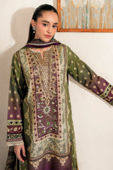 Selene By Roheenaz Unstitched 3 Piece Printed Cambric Fall Suit-RNP-04-A-Enola