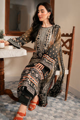 Selene By Roheenaz Unstitched 3 Piece Printed Cambric Fall Suit-RNP-04-B-Jane