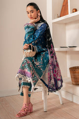 Selene By Roheenaz Unstitched 3 Piece Printed Cambric Fall Suit-RNP-06-A-Dahlia