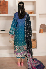 Selene By Roheenaz Unstitched 3 Piece Printed Cambric Fall Suit-RNP-06-A-Dahlia