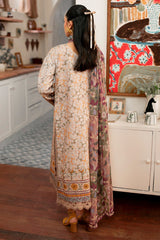 Selene By Roheenaz Unstitched 3 Piece Printed Cambric Fall Suit-RNP-07-A-Honey
