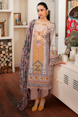 Selene By Roheenaz Unstitched 3 Piece Printed Cambric Fall Suit-RNP-07-A-Honey
