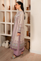 Selene By Roheenaz Unstitched 3 Piece Printed Cambric Fall Suit-RNP-07-B-Lavender
