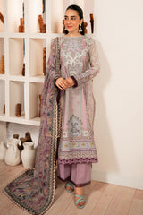 Selene By Roheenaz Unstitched 3 Piece Printed Cambric Fall Suit-RNP-07-B-Lavender
