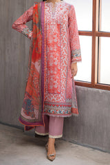 Azalea By Roheenaz Unstitched 3 Piece Printed Lawn Suit-RNZ-03-B-Sunset Serenade