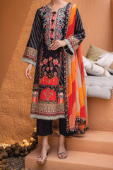 Azalea By Roheenaz Unstitched 3 Piece Printed Lawn Suit-RNZ-05-A-Midnight Mirage