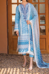 Azalea By Roheenaz Unstitched 3 Piece Printed Lawn Suit-RNZ-06-A-Starlit Sky