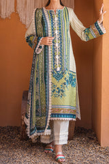 Azalea By Roheenaz Unstitched 3 Piece Printed Lawn Suit-RNZ-07-A-Ivory Elegance
