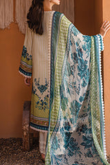 Azalea By Roheenaz Unstitched 3 Piece Printed Lawn Suit-RNZ-07-A-Ivory Elegance