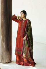 Zara Shahjahan Unstitched 3 Piece Winter Shawl Suit-Roshan